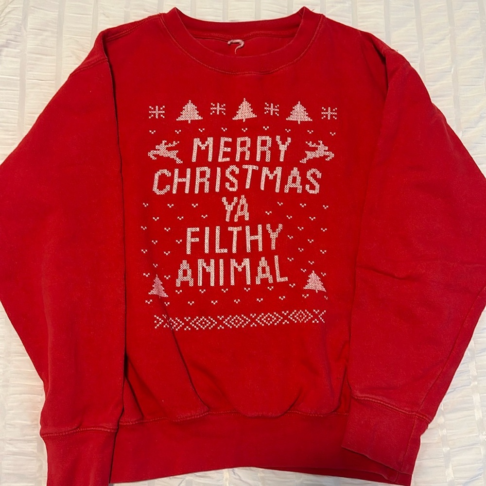 Home Alone Christmas sweater/ Ya Filthy Animal